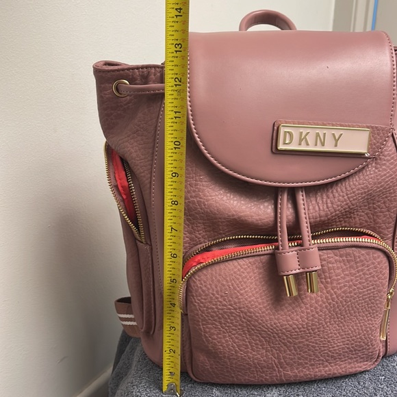 Blush pebble grain leather DKNY backpack limited edition main image 7
